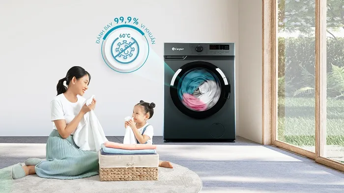 Diệt khuẩn chuyên sâu với nhiệt độ nước 60°C